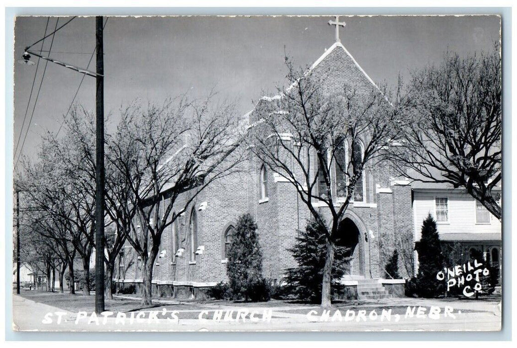 c1950's St. Patrick's Church View Chadron Nebraska NE RPPC Photo Postcard