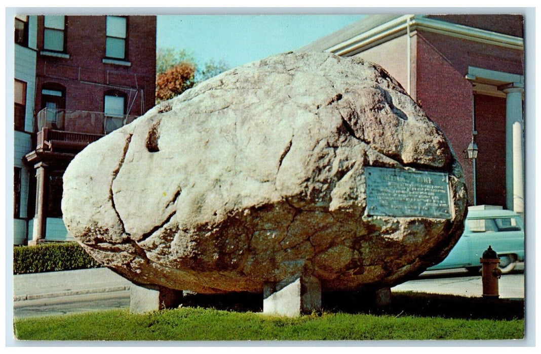 c1960 Rollstone Boulder Upper Common Monadnock Fitchburg Massachusetts Postcard