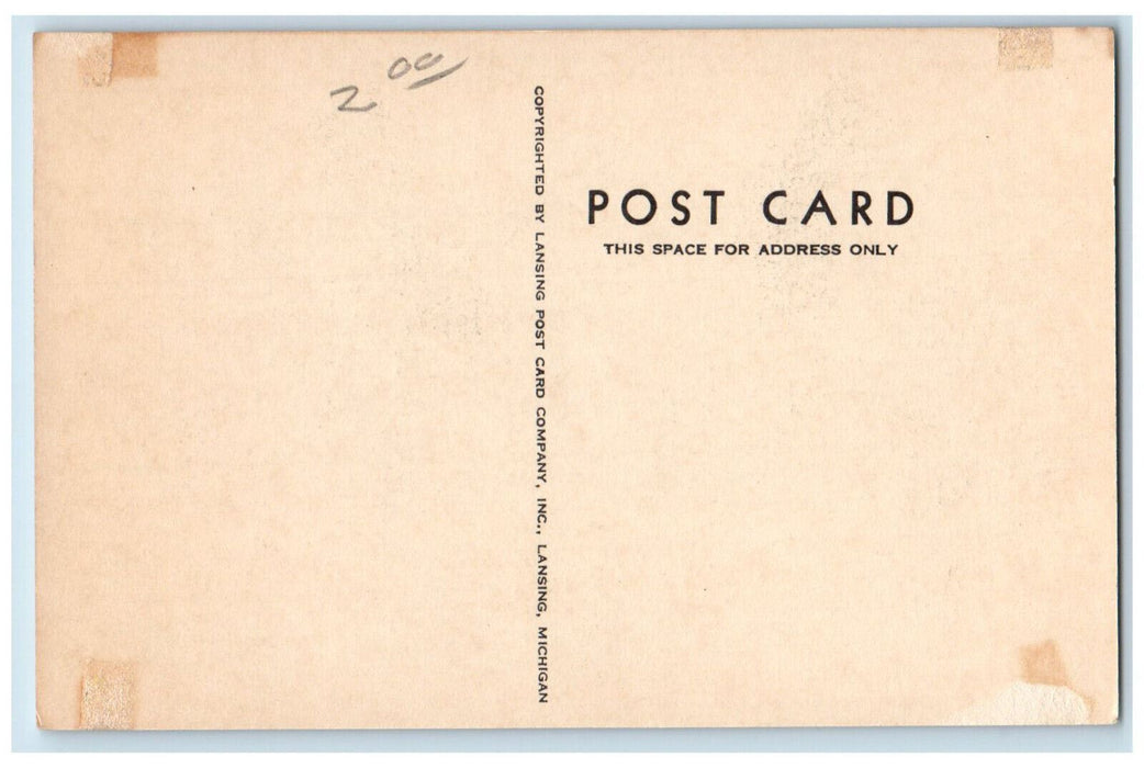 Sarah Langdon Williams Hall Michigan State College East Lansing MI Postcard