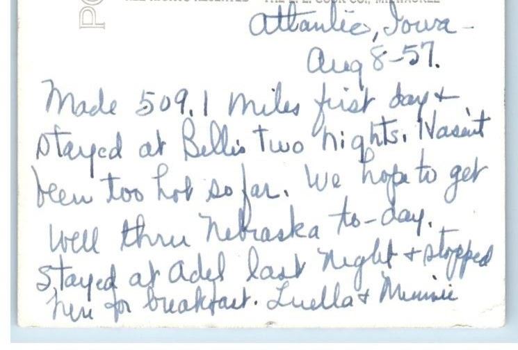 1957 Atlantic Hospital View Atlantic Iowa IA RPPC Photo Posted Postcard