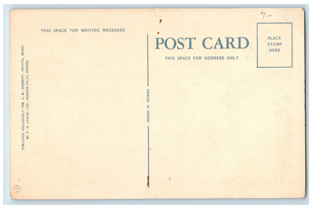 c1950's Interior of the Dance Hall at Crystal Beach Ontario Canada Postcard