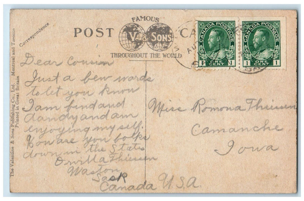 c1910 Canadian Northern Station Winnipeg Manitoba Canada Antique Postcard