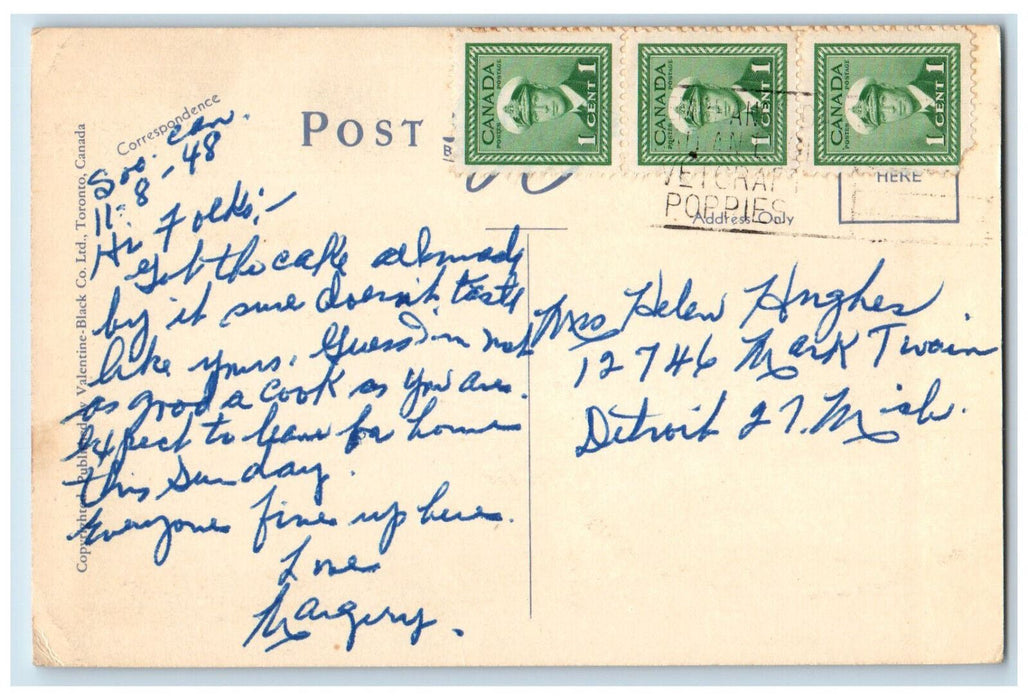 1948 Batchawana Bay Lake Superior Near Sault Ste Marie Ontario Canada Postcard