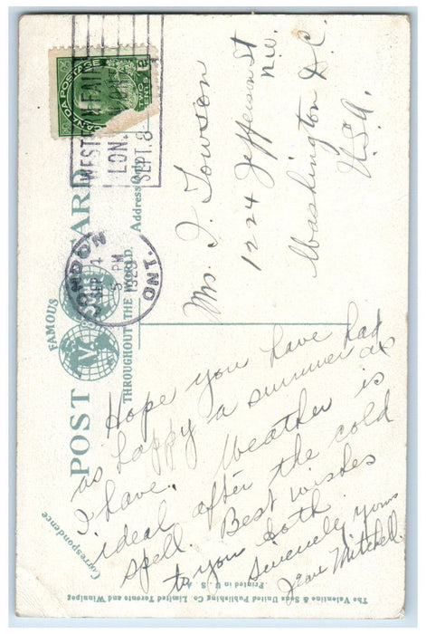1929 Tillman Richmond Street Corner Dundas London Ontario Canada Postcard
