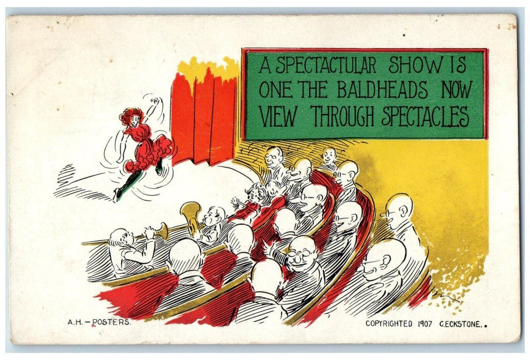 1910 Spectacular Show Theater Sanborn Indiana IN Posted Antique Postcard