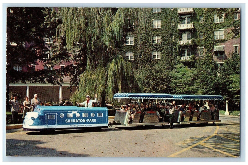 1957 Scenic View Sheraton Park Train Washington DC Vintage Antique Postcard