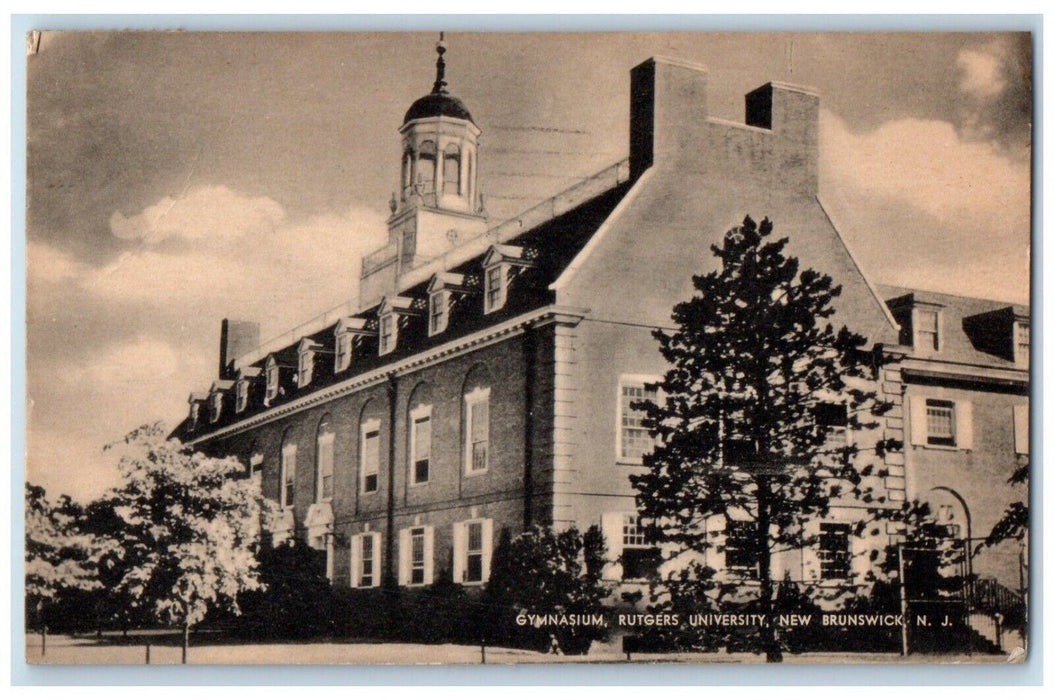 1943 Gymnasium Rutgers University New Brunswick New Jersey NJ Vintage Postcard