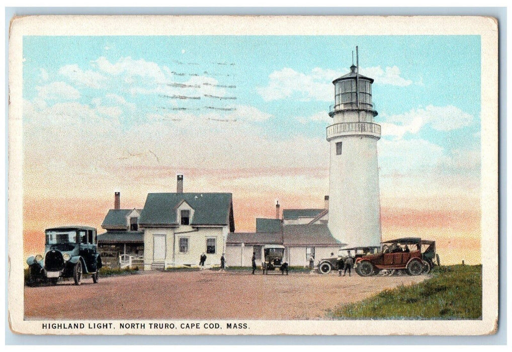 1960 Highland Light North Truro Streetcar Cape Cod Massachusetts Posted Postcard