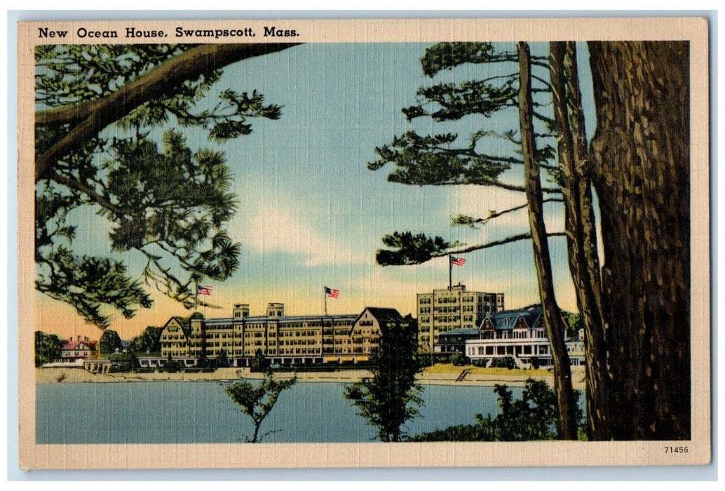 1941 Overlooking New Ocean House Swampscott Massachusetts MA Vintage Postcard