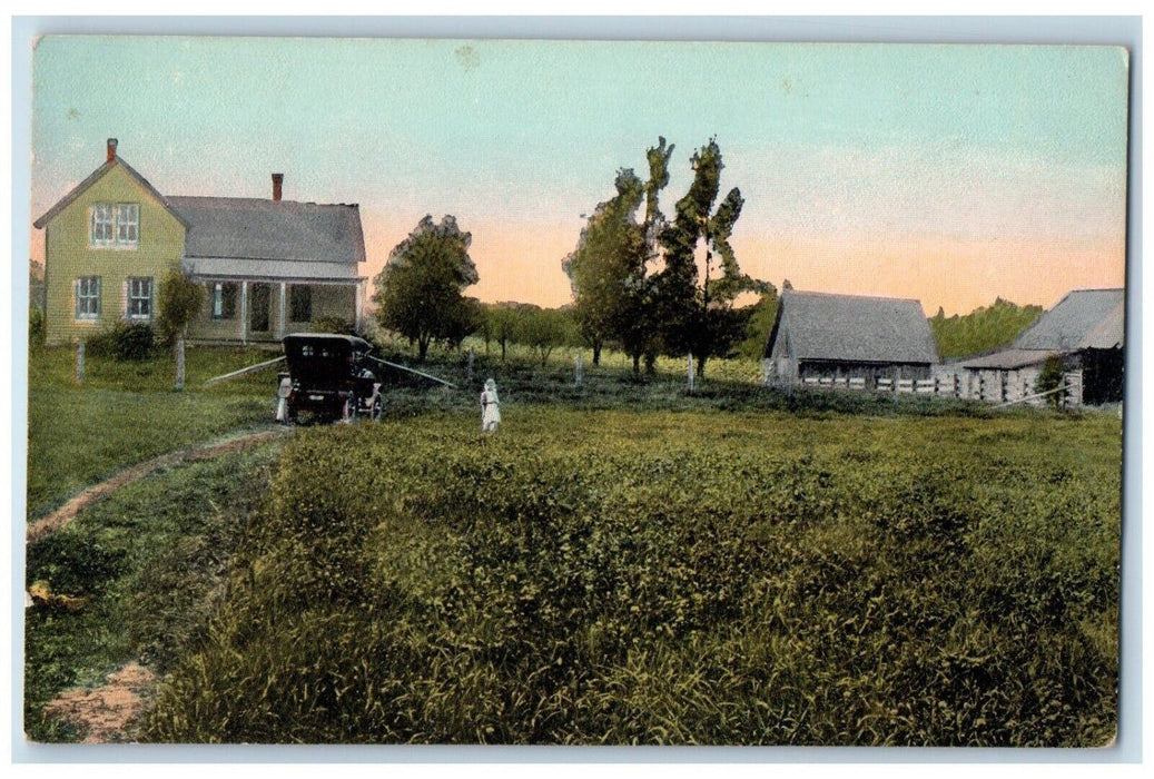 c1910 Real Estate Advertising Acre Farm Field Merrill Wisconsin Vintage Postcard