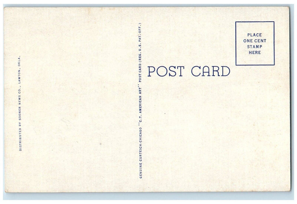 c1940 Sunset Lake Wichita Mountain Near Lawton Oklahoma Antique Vintage Postcard