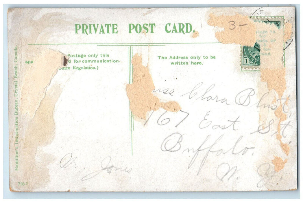 c1910 On The Board Walk Crystal Beach Ontario Canada Antique Postcard