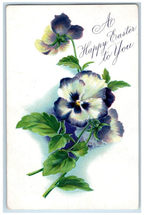 1908 Easter Flower Embossed Tuck's Larsen Wisconsin WI Embossed Antique Postcard