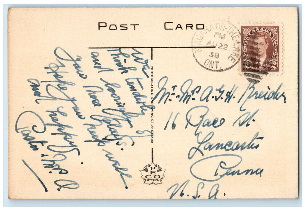 1938 Rock Gardens Port Weller Near St. Catharines Ontario Canada Postcard