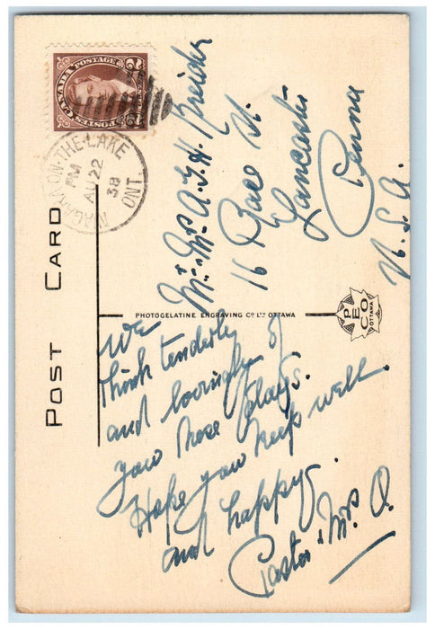 1938 Rock Gardens Port Weller Near St. Catharines Ontario Canada Postcard