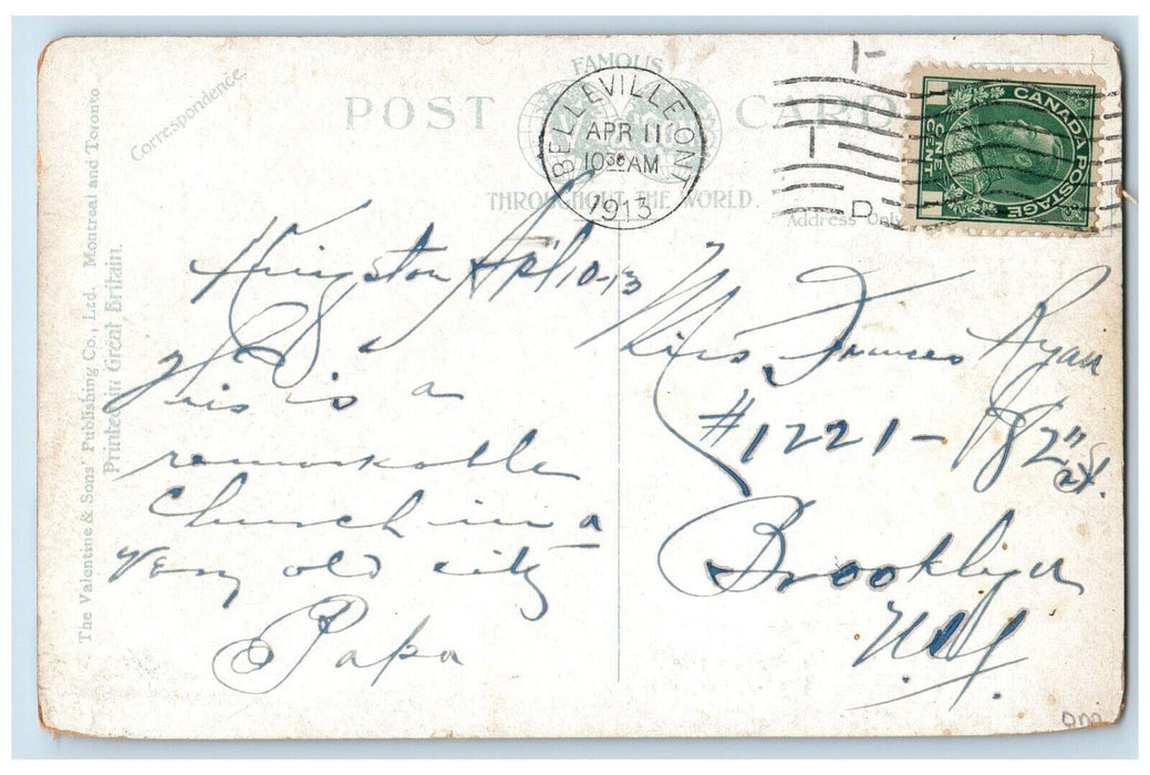 1913 Church of the Good Thief Kingston Ontario Canada Antique Posted Postcard