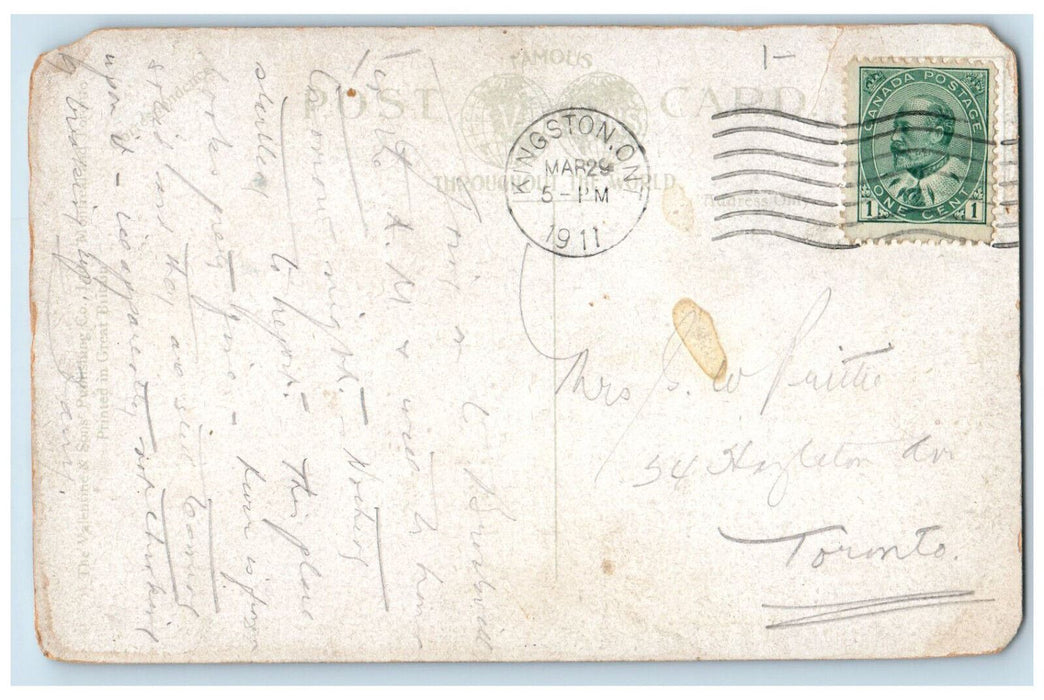 1911 Block House (Old Indian Fortification) Kingston Ontario Canada Postcard