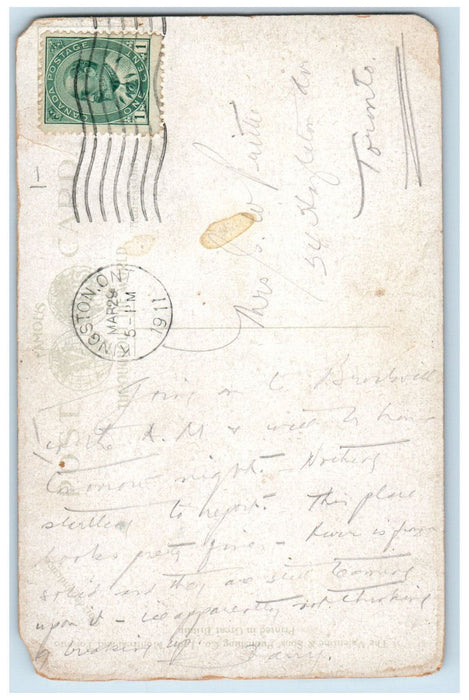 1911 Block House (Old Indian Fortification) Kingston Ontario Canada Postcard