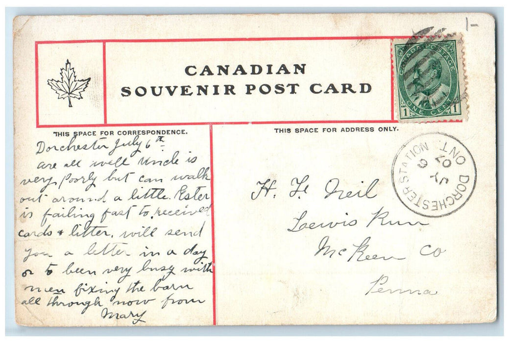 1907 Normal College Building London Ontario Canada Antique Posted Postcard