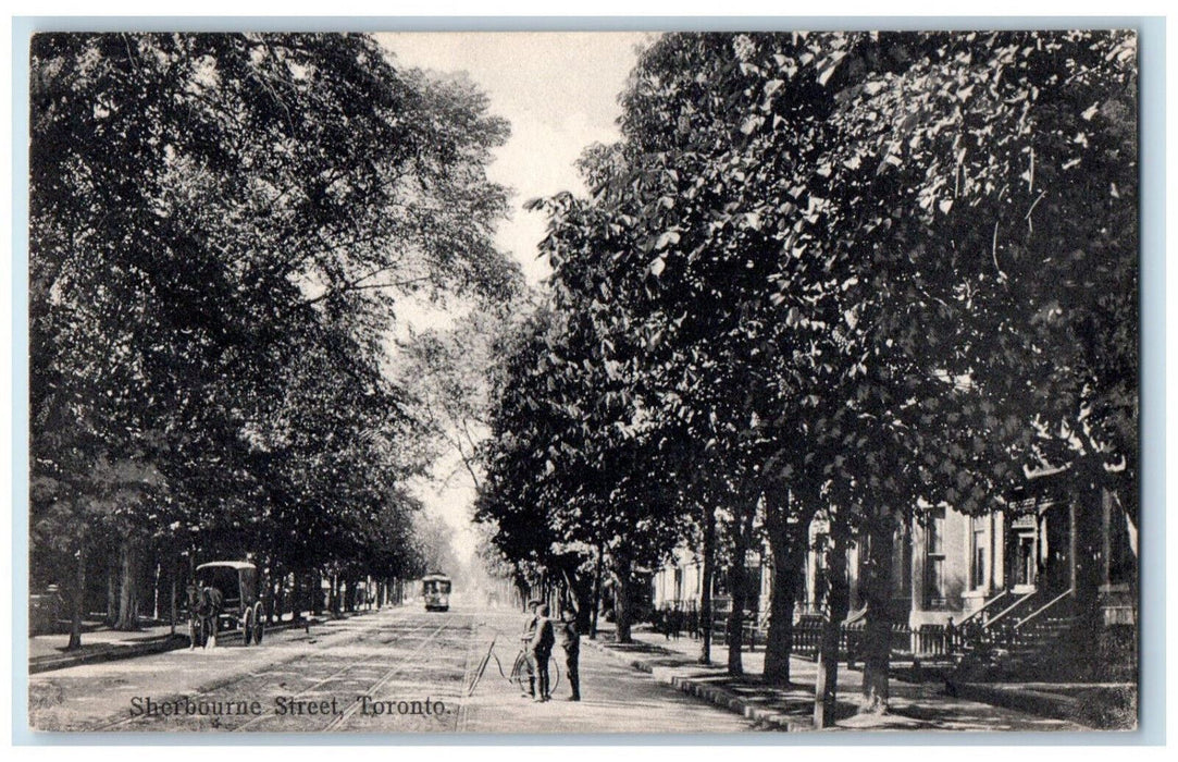 c1910 Sherbourne Street Toronto Ontario Canada Antique Unposted Postcard
