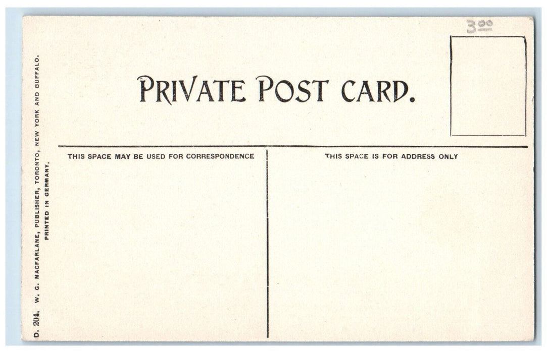 c1910 Sherbourne Street Toronto Ontario Canada Antique Unposted Postcard