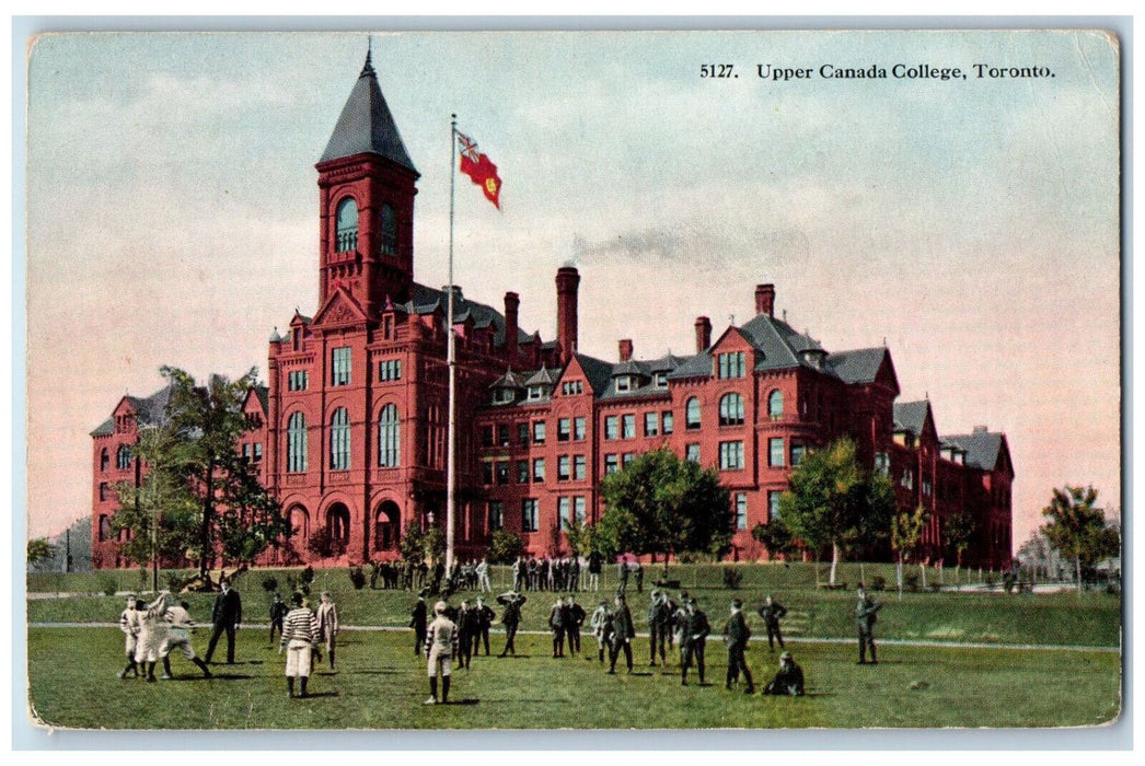 c1910 Students Playing in Upper Canada College Toronto Canada Postcard