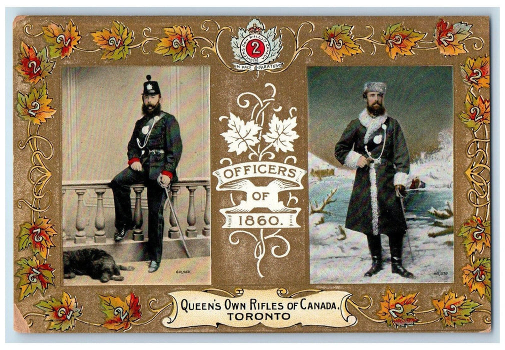 c1905 Officers of 1860 Queen's Own Rifles of Canada Toronto Canada Postcard