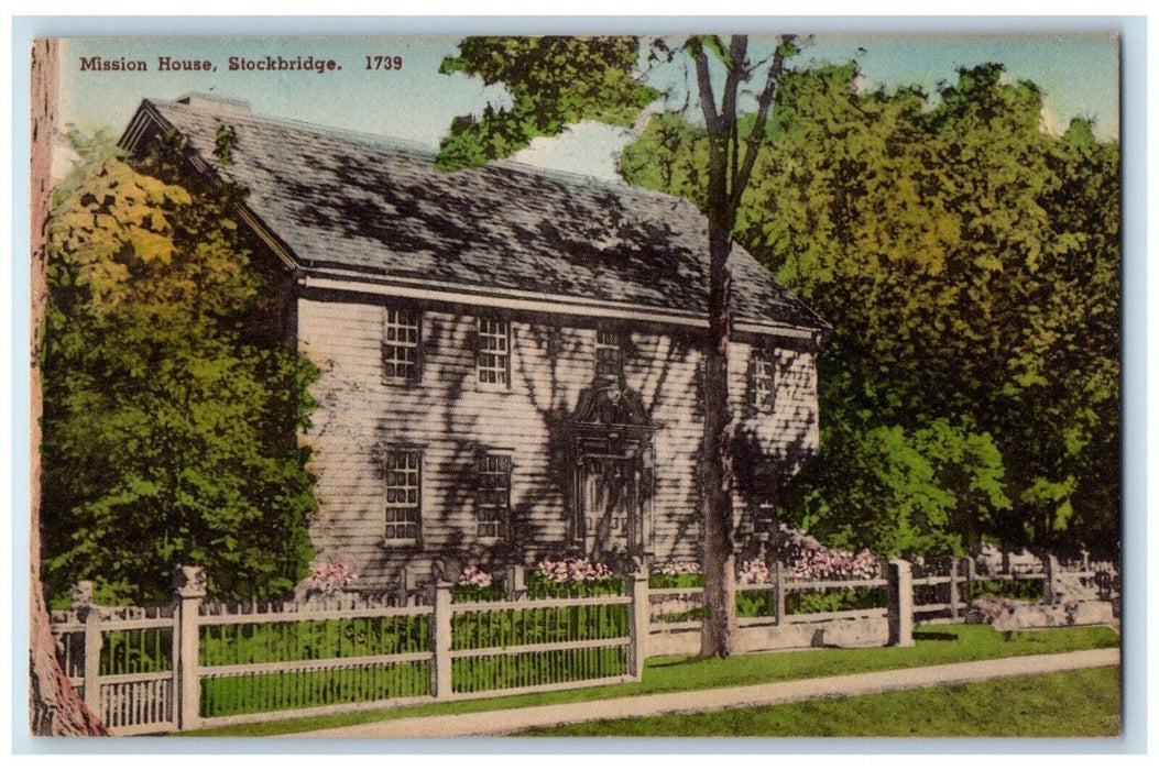 1940 Home Mission House John Sergeant Indians Stockbridge Massachusetts Postcard