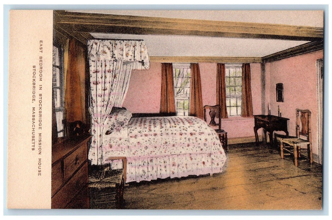 c1940 East Bedroom Stockbridge Mission House Stockbridge Massachusetts Postcard
