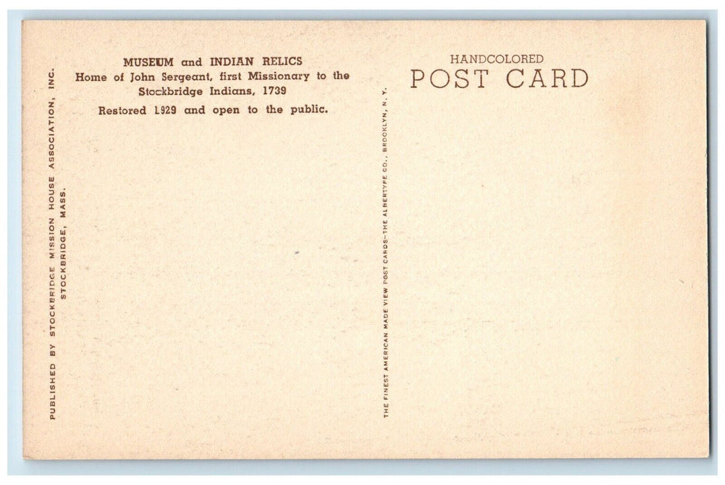 1940 Doorway Stockbridge Mission House Flower Stockbridge Massachusetts Postcard