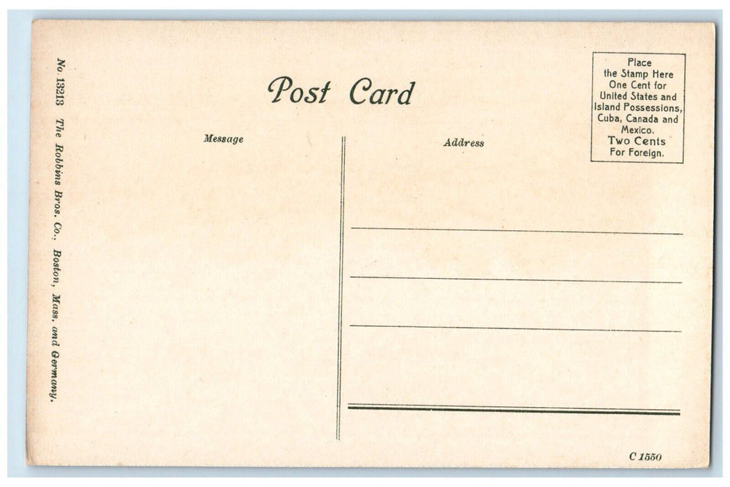 c1920 Groveland Bridge River Lake Canoe Haverhill Massachusetts Vintage Postcard
