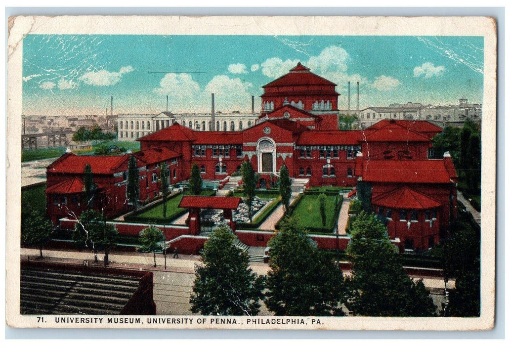 1924 University Museum University  Philadelphia Pennsylvania PA Vintage Postcard