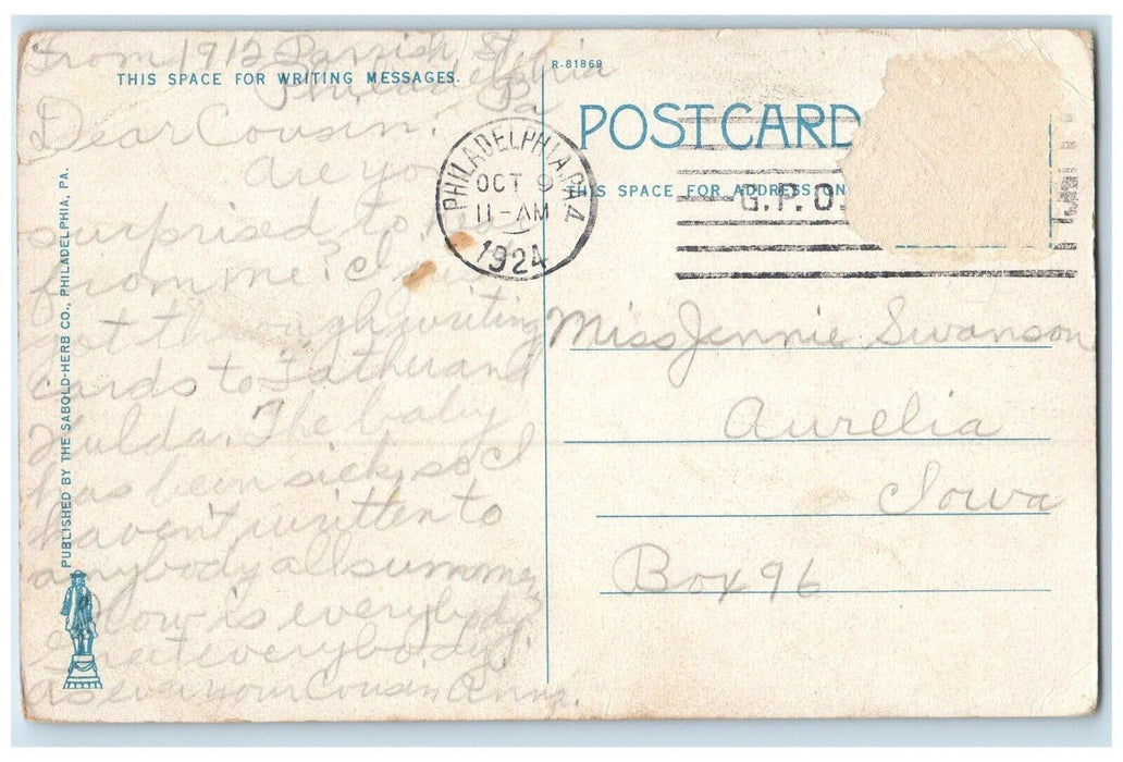 1924 University Museum University  Philadelphia Pennsylvania PA Vintage Postcard