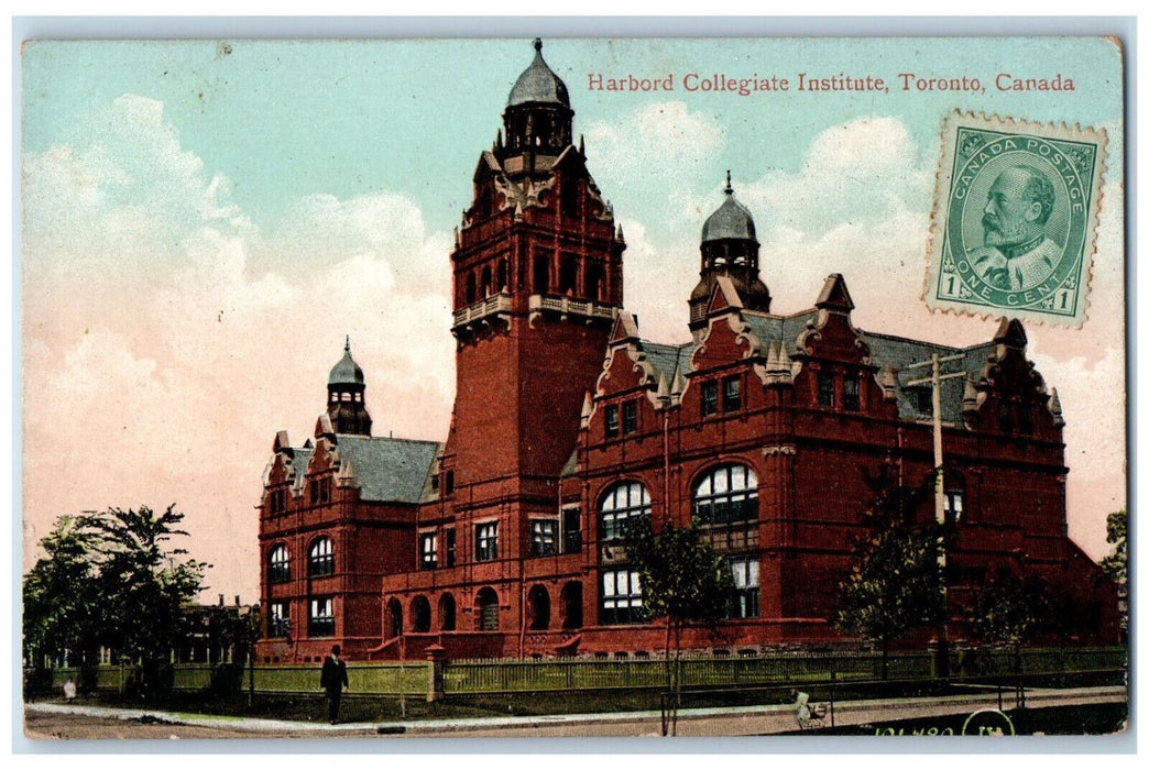 c1910 Harbord Collegiate Institute Toronto Ontario Canada Antique Postcard