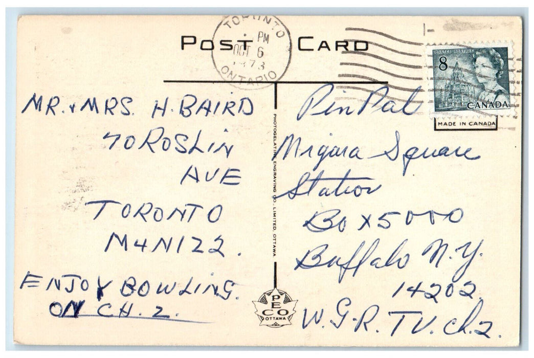 1973 Western Section Canadian National Exhibition Toronto Canada Postcard