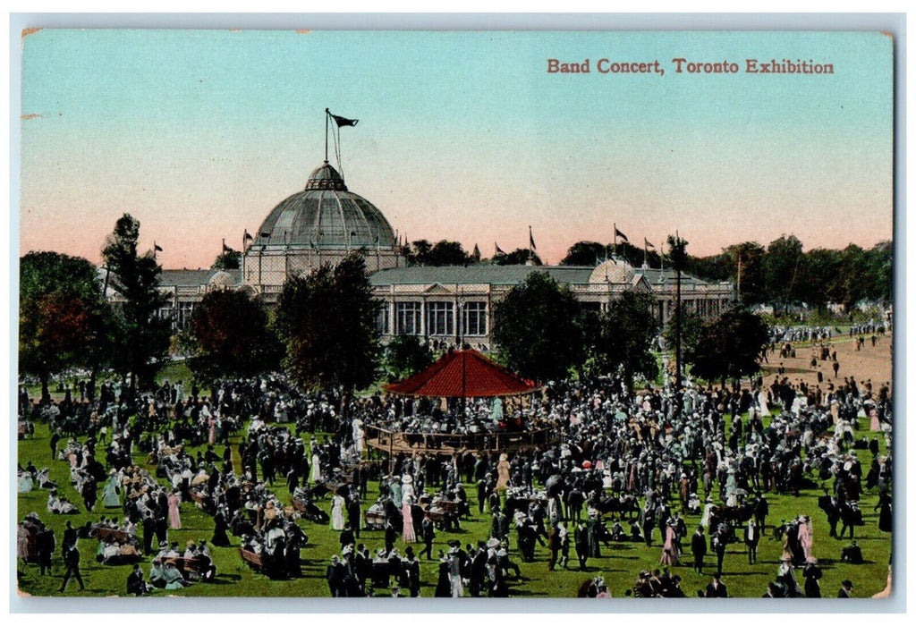 c1910 Band Concert Toronto Exhibition Toronto Canada V & Sons Postcard