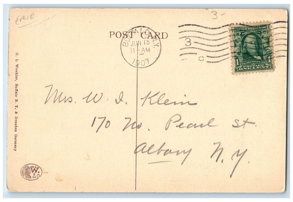 1907 Windmill Point Lake Erie Canada Posted Antique HL Woehler Postcard