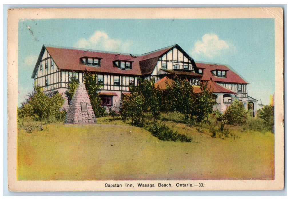 c1940's Capstan Inn Wasaga Beach Ontario Canada Posted Vintage Postcard