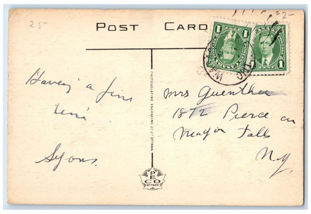 c1940's Capstan Inn Wasaga Beach Ontario Canada Posted Vintage Postcard