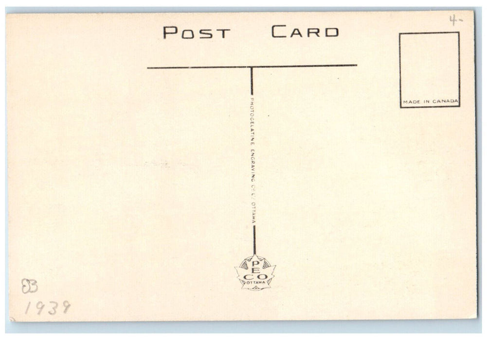 1939 Bridge at Queenston Street Welland Ship Canal St. Catharines Postcard