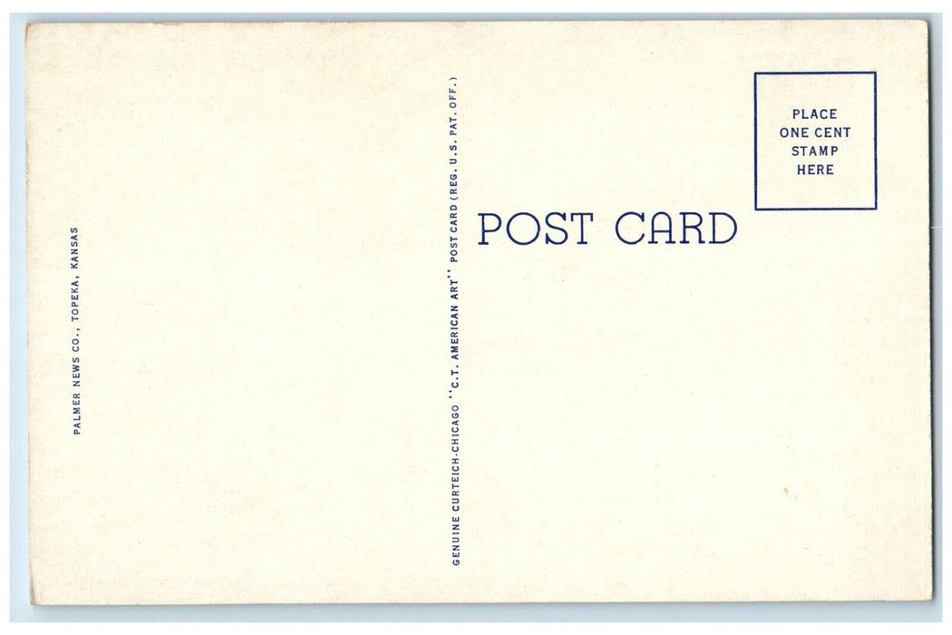c1930's Kaw River Bridge And Milling District Lawrence Kansas KS Postcard