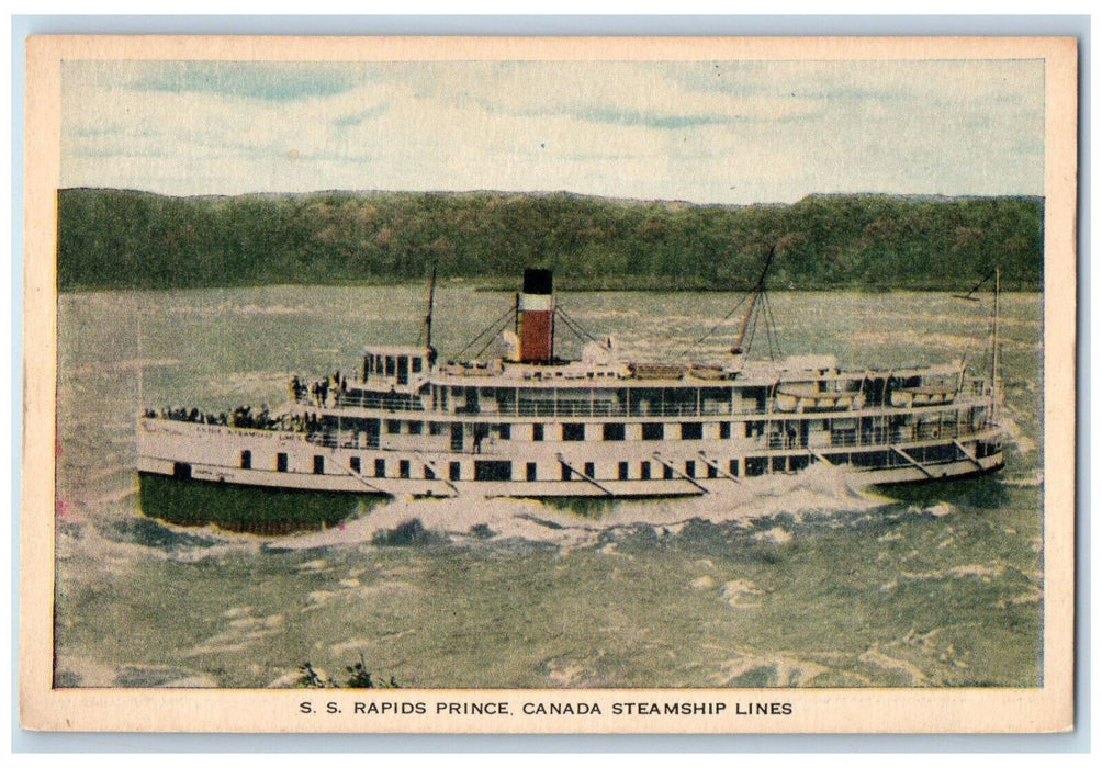 c1950's S.S Rapids Prince Canada Steamship Lines Unposted Vintage Postcard