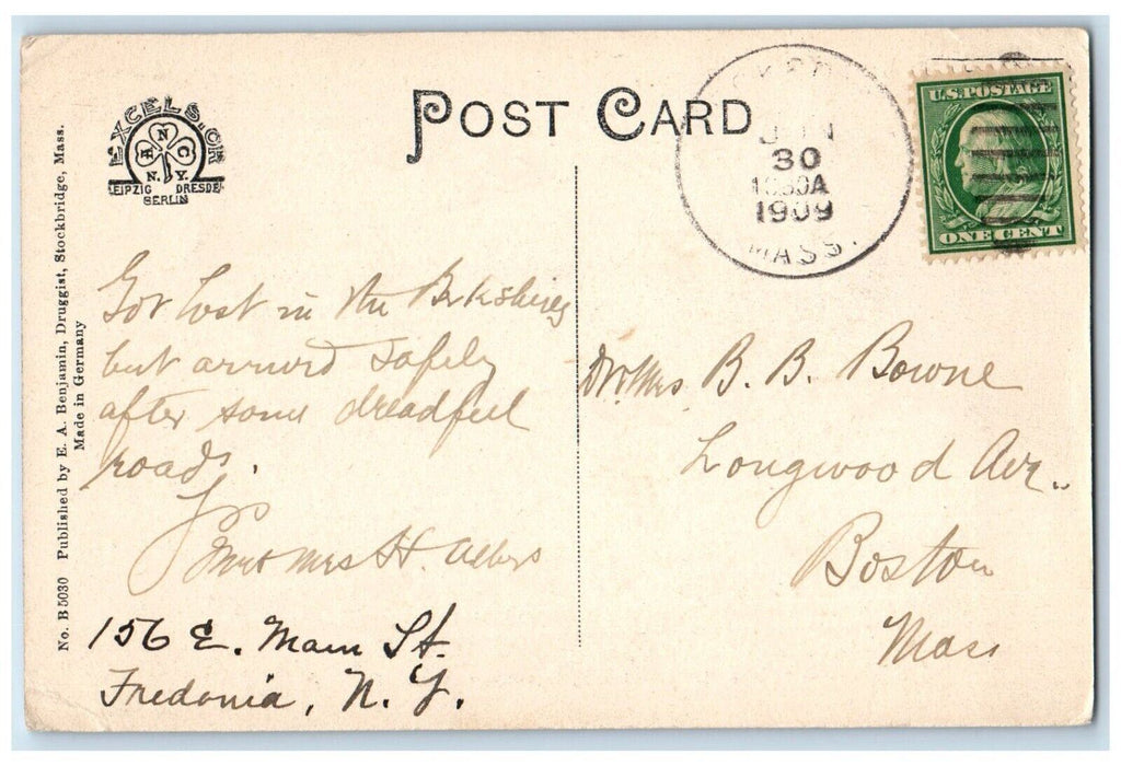 1909 Collection Of Teapots Red Lion Inn Stockbridge Massachusetts MA Postcard