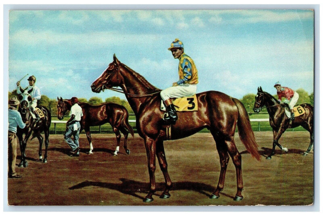 Prince John Angelo Valenzuela The Garden State Horse Racing Township NJ Postcard