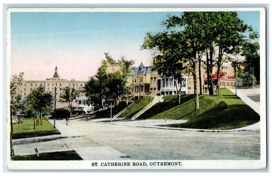 c1920's St. Catherine Road Outremont Montreal Quebec Canada Postcard
