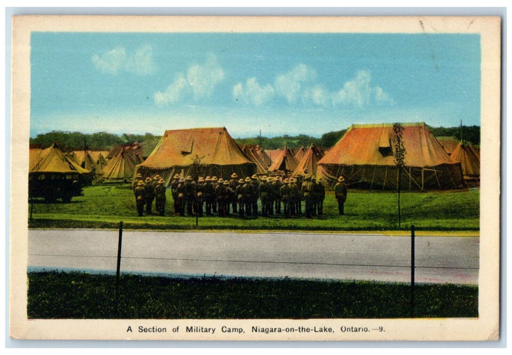 c1940's A Section of Military Camp Niagara on the Lake Canada Vintage Postcard