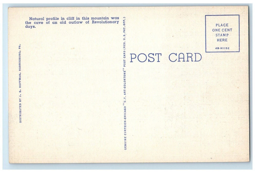 c1950's Girty's Face Susquehanna River Susquehanna Trail Harrisburg PA Postcard