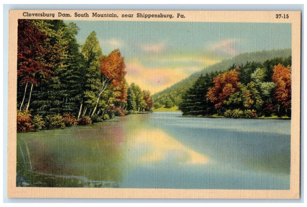 View Of Cleversburg Dam South Mountain Shippensburg Pennsylvania PA Postcard