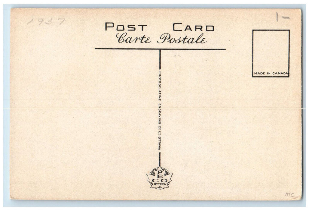 1937 Aerial View of Quebec City Looking North East PQ Canada Postcard