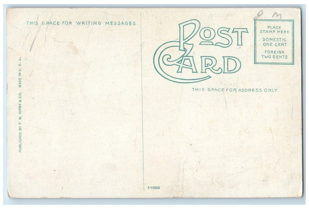 c1910 First Congregational Church Chapel Exterior Road Peoria Illinois Postcard